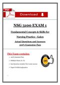 NSG 3100 Exam 1 Fundamental Concepts & Skills for Nursing &lpar;Latest 2026&sol;2027 Update&rpar; Questions & Answers &lpar;Galen College&rpar;&NewLine;