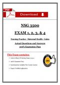 NSG 3500 Exams 1&ndash;4 Nursing Practice Maternal Health &lpar;Latest 2026&sol;2027 Update&rpar; Questions & Answers &lpar;Galen College&rpar;