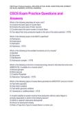 CSCS Exam Practice Questions&comma; 2024-2025 ACTUAL EXAM&comma; QUESTIONS AND CORRECT DETAILED ANSWERS &lpar;VERIFIED ANSWERS&rpar;