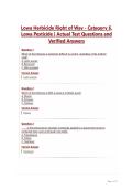 Lowa Herbicide Right of Way - Category 6&comma; Lowa Pesticide &vert; Actual Test Questions and Verified Answers