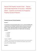 Pearson VUE Property Insurance Exam &ndash; Pearson &NewLine;VUE & State Department of Insurance &ndash; 2026&sol;2027 &NewLine;Edition &ndash; Questions and Answers for Prospective &NewLine;Property Insurance Producers