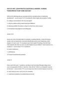 NUR 103 UNIT 1 EXAM PRACTICE QUESTIONS & ANSWERS &vert; NURSING FUNDAMENTALS STUDY GUIDE 2026&sol;2027