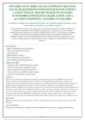 ONTARIO AUTO &lpar;RIBO&rpar; EXAM 2026-2027 QUESTIONS AND ANSWERS ALREADY GRADED A&plus;&period; 100&percnt;&NewLine;Verified Solutions &vert; Updated Per Latest Guidelines &vert; Graded A&plus;