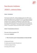 Nurse Executive Certification &lpar;NE-BC&reg;&rpar; &ndash; Verified Questions & Correct Answers &ndash; A&plus; Graded &ndash; 2026&sol;2027 Edition