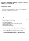 EXAM 2 NUR125 NURSING FUNDAMENTALS STUDY GUIDE &vert; PRACTICE QUESTIONS & ANSWERS WITH RATIONALES 2026&sol;2027