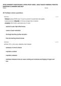 JOYCE UNIVERSITY NUR198 EXAM 1 RYNO STUDY GUIDE &vert; ADULT HEALTH NURSING I PRACTICE QUESTIONS & ANSWERS 2026&sol;2027
