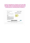ATI RN Comprehensive Predictor Exit Exam 2026 &NewLine;with 180 verified screenshot&sol;Questions and correct &NewLine;verified answers&period; Guaranteed pass &sol;Graded A&plus; &NewLine;&NewLine;&NewLine;&NewLine;
