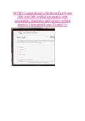 ATI RN Comprehensive Predictor Exit Exam &NewLine;2026 with 180 verified screenshot&sol; with &NewLine;screenshots  Questions and correct verified &NewLine;answers&period; Guaranteed pass &sol;Graded A&plus; &NewLine;&NewLine;&NewLine;&NewLine;