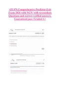 ATI PN Comprehensive Predictor Exit &NewLine;Exam 2026 with NGN&sol; with screenshots  &NewLine;Questions and correct verified answers&period; &NewLine;Guaranteed pass &sol;Graded A&plus;