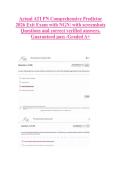 Actual ATI PN Comprehensive Predictor &NewLine;2026 Exit Exam with NGN&sol; with screenshots  &NewLine;Questions and correct verified answers&period; &NewLine;Guaranteed pass &sol;Graded A&plus; &NewLine;&NewLine;&NewLine;&NewLine;