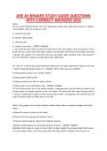 ASE A5 BRAKES STUDY GUIDE QUESTIONS WITH CORRECT ANSWERS 2026