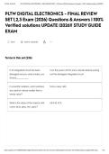 PLTW DIGITAL ELECTRONICS - FINAL REVIEW SET 1&comma;2&comma;3 Exam &lpar;2026&rpar; Questions & Answers &vert; 100&percnt; Verified solutions UPDATE &vert;2026&excl;&excl; STUDY GUIDE EXAM&NewLine;&NewLine;