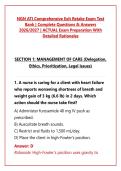 NGN ATI Comprehensive Exit Retake Exam Test Bank &vert; Complete Questions & Answers 2026&sol;2027 &vert; ACTUAL Exam Preparation With Detailed Rationales