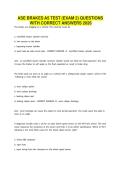 ASE BRAKES A5 TEST &lpar;EXAM 2&rpar; QUESTIONS WITH CORRECT ANSWERS 2026