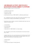 ASE BRAKES A5 TEST &lpar;2025 EXAM 2&rpar; QUESTIONS WITH CORRECT ANSWERS&period;