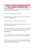 ASPHALT PAVING GC EXAM QUESTIONS WITH CORRECT ANSWERS 2026
