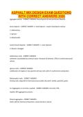 ASPHALT MIX DESIGN EXAM QUESTIONS WITH CORRECT ANSWERS 2026