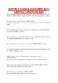 ASPHALT 1 STUDY QUESTIONS WITH CORRECT ANSWERS 2026