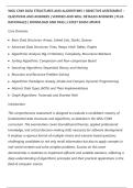 WGU C949 DATA STRUCTURES AND ALGORITHMS 1 OBJECTIVE ASSESSMENT &NewLine;QUESTIONS AND ANSWERS &vert; VERIFIED AND WELL DETAILED ANSWERS &vert; PLUS&NewLine;RATIONALES &vert; DOWNLOAD AND PASS &vert; LATEST EXAM UPDATEWGU C949 DATA STRUCTURES AND ALGORITHMS 1 OBJECTIVE ASSESSMENT &NewLine;QUESTIO