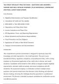 TAX CREDIT SPECIALIST PRACTICE EXAM &ndash; QUESTIONS AND ANSWERS &vert;&NewLine;VERIFIED AND WELL DETAILED ANSWERS &vert; PLUS RATIONALES &vert; DOWNLOAD&NewLine;AND PASS &vert; LATEST EXAM UPDATE