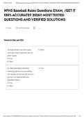 NFHS Baseball Rules Questions EXAM&comma; &sol;GET IT 100&percnt; ACCURATE&excl;&excl; 2026&excl;&excl; MOST TESTED QUESTIONS AND VERIFIED SOLUTIONS&NewLine;&NewLine;
