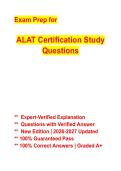 ALAT Certification Study Questions 2026&ndash;2027 &vert; Assistant Laboratory Animal Technician Exam Prep & Verified Answers