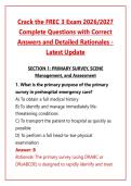Crack the FREC 3 Exam 2026&sol;2027 Complete Questions with Correct Answers and Detailed Rationales - Latest Update