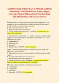 NUR 654 Family Primary Care II Midterm and Final Exam Prep &sol; NUR 654&sol; FNP 654 Grand Canyon University Final & Midterm Exam Prep Test Bank with 200 Questions and Correct Answers 