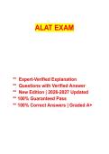 ALAT Certification Exam Practice Test 2026&ndash;2027 &vert; Questions & Verified Answers