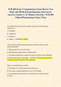 NUR 600 Exam 1 Comprehensive Exam Review Test Bank with 300 Real Exam Questions and Correct Answers Graded A&plus; St Thomas University &sol; NUR 600 Clinical Pharmacology Exam 1 Prep