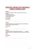 TEXAS PEST CONTROL TEST QUESTIONS & CORRECT ANSWERS LATEST