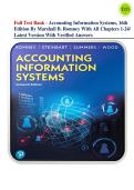 Full Test Bank - Accounting Information Systems&comma; 16th Edition By Marshall B&period; Romney With All Chapters 1-24&sol; Latest Version With Verified Answers