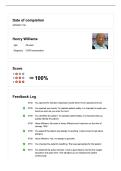 NUR 257&vert; vSim Henry Williams Part 1&vert; With complete solution&vert; Updated RATED A&plus; &vert; 100&percnt; CORRECT&vert; Galen College of Nursing