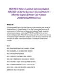 NR511&sol;NR 511 Midterm Exam Study Guide Latest Updated 2026&sol;2027 with Verified Questions & Answers &vert; Weeks 1-8 &vert; Differential Diagnosis & Primary Care Practicum- Chamberlain &lpar;GUARANTEED PASS&rpar;