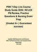 PNN 7-Day Live Course Study Guide 2026 &vert; NCLEX PN Review&comma; Practice Questions & Nursing Exam Prep