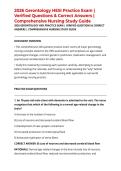 2026 Gerontology HESI Practice Exam &vert; Verified Questions & Correct Answers &vert; Comprehensive Nursing Study Guide