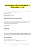 Health Assessment in Nursing Study Guide &vert; Weber & Kelley 5th Edition Complete Q&A 2026