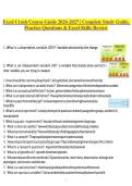 Excel Crash Course Guide 2026&ndash;2027 Complete Study Guide&comma; Practice Questions & Excel Skills Review