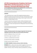 ATI PN Comprehensive Predictor Exit Exam 2026 NGN &vert; Verified Questions & Correct Answers &vert; Practical Nursing Exam Prep