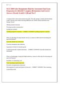 WGU D099 Sales Management Objective Assessment Final Exam Preparation 2026&sol;2027 &vert; 200 Questions & Verified Answers&NewLine;
