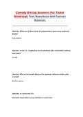 Comedy Driving &lpar;Ticket Dismissal&rpar; &ndash; Practice Test Questions and Correct Answers