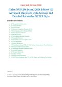 &NewLine;Galen NUR 256 Concepts of Mental Health Nursing Exam 2 2026 Edition 100 Advanced Questions with Answers and Detailed Rationales NCLEX Style&NewLine;