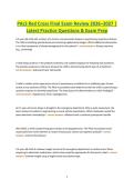 PALS Red Cross Final Exam Review 2026&ndash;2027 Latest Practice Questions & Exam Prep