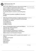 CCMA Practice Exam 180 Questions &vert; NHA Certified Clinical Medical Assistant &vert; Score 100&percnt; &vert; 2025 Update &vert; Test Bank &sol; Study Guide