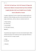 WGU D337 Internet of Things and Infrastructure Objective Assessment Final Exam 2026&sol;2027 &vert; Verified Questions & Answers