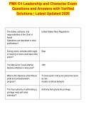 PMK E4 Leadership and Character Exam&NewLine;Questions and Answers with Verified&NewLine;Solutions &vert; Latest Updated 2026