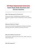 NY Home Improvement Contractor Exam Study Guide &ndash; Questions and Correct Answers