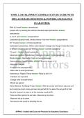 TOPIC 1&colon; DEVELOPMENT &vert;COMPLETE STUDY GUIDE WITH&NewLine;100&percnt; ACCURATE QUESTIONS &ANSWERS&period; EXCELLENCE&NewLine;GUARANTEED&period;