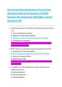 New Jersey Electrical Business Permit Exam&NewLine;Questions And Correct Answers &lpar;Verified&NewLine;Answers&rpar; Plus Rationales 2026 Q&A &vert; Instant Download Pdf&NewLine;