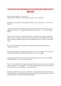 Assisted Living Administrator Exam Questions and Answers 2026-2027